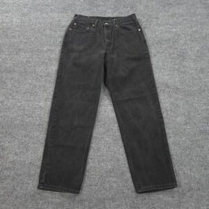 Vintage Levis Jeans Mens 32x31 Black Denim 550 Relaxed Red Tab Made USA Y2K